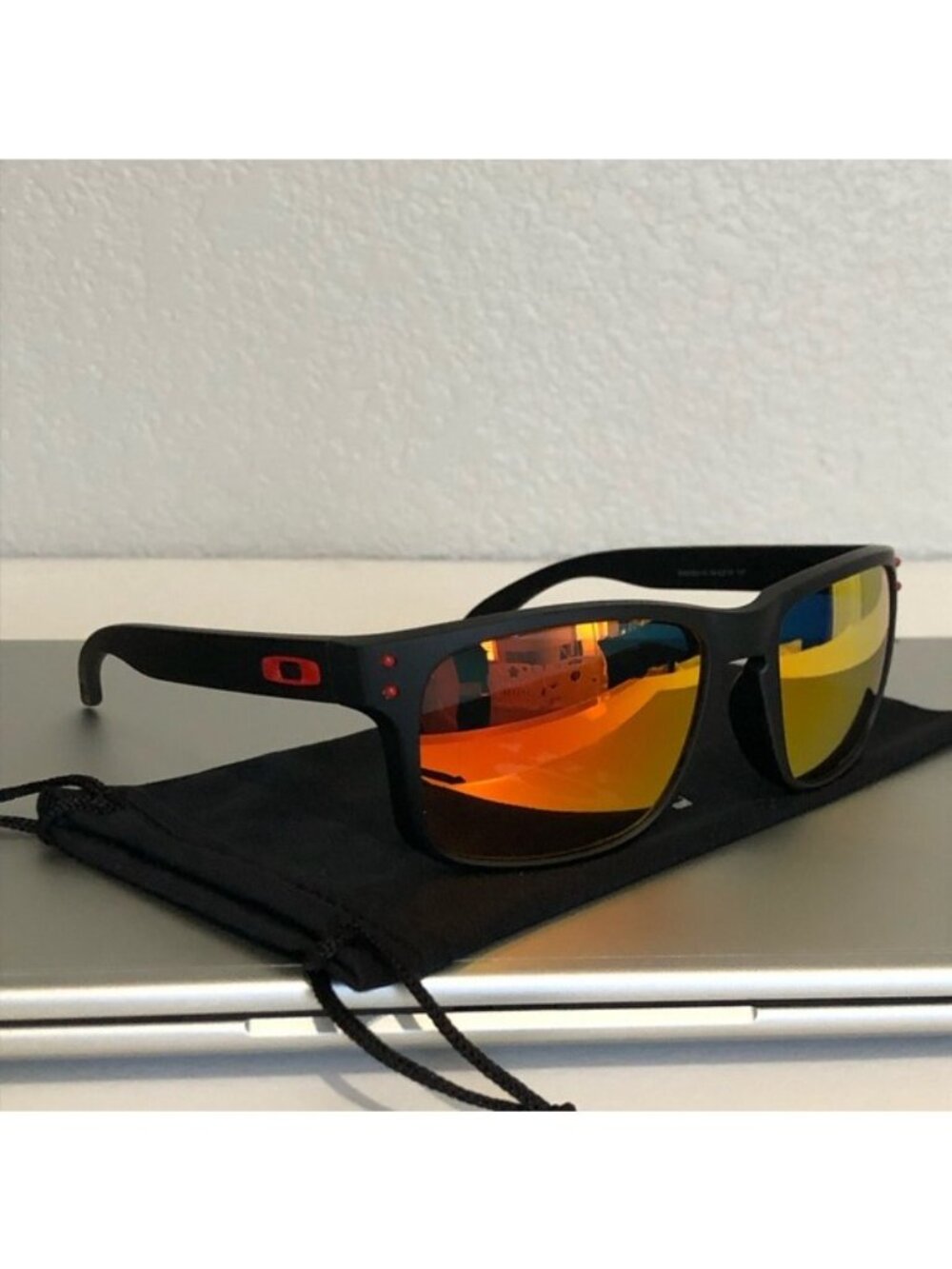 POLARIZED OAKLEY Holbrook Red Reflective Lenses 9102 - Picture 8 of 12